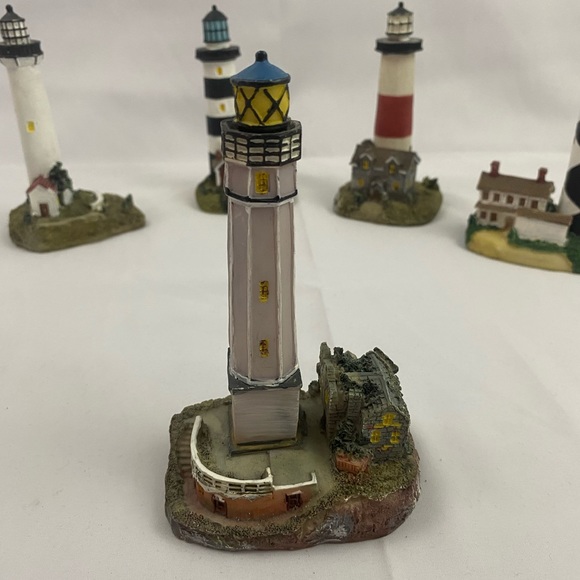 Tradewind Bay By the Shore Polystone Gray Lighthouse with Gothic Manor Attached - Picture 7 of 11